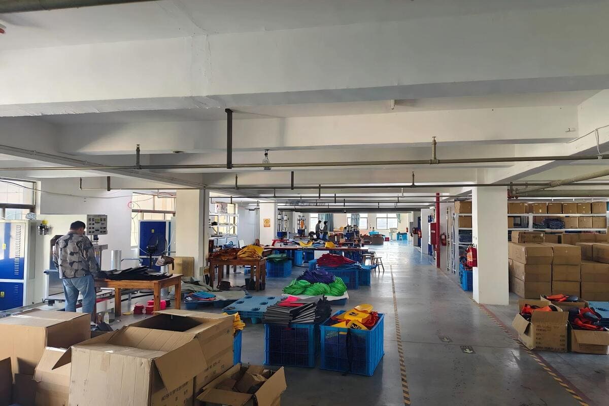 Sample development room for custom outdoor bags