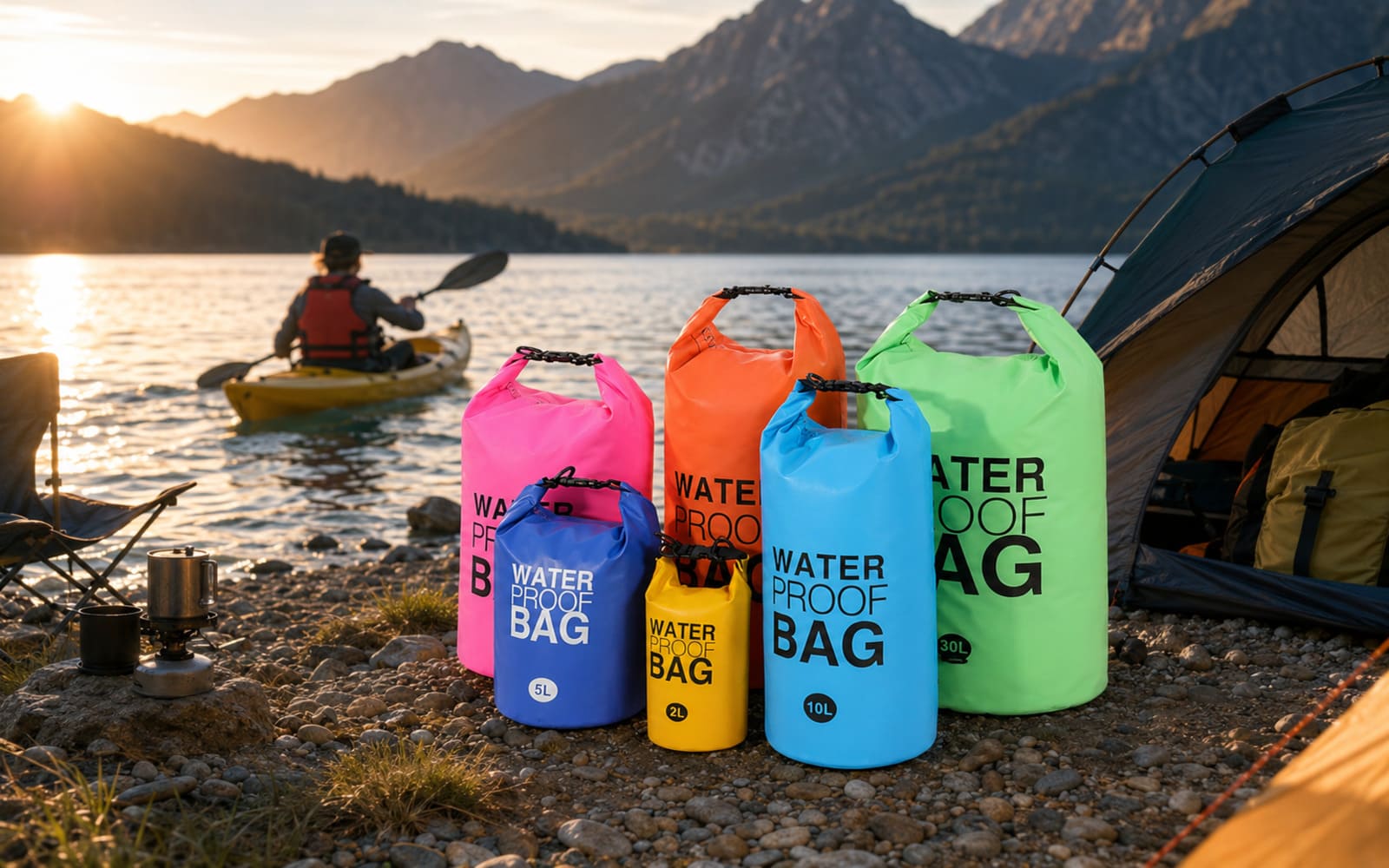 35L/55L Heavy Duty Waterproof Backpack Dry Bag for Outdoor Camping Hiking outdoor lifestyle application